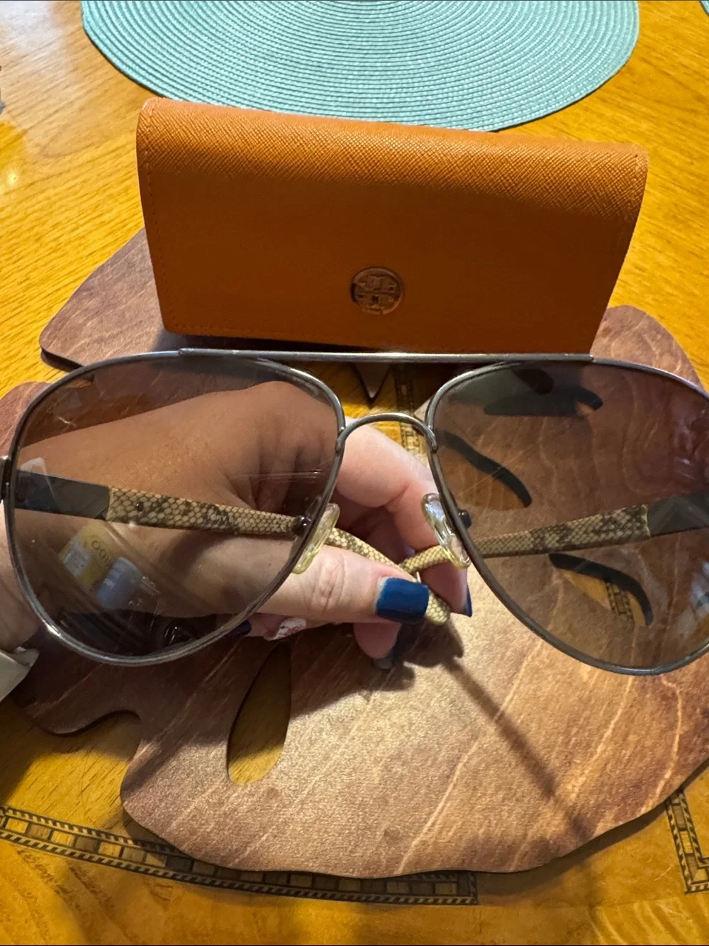 Tory Burch Brown Sunglasses with Brown Case